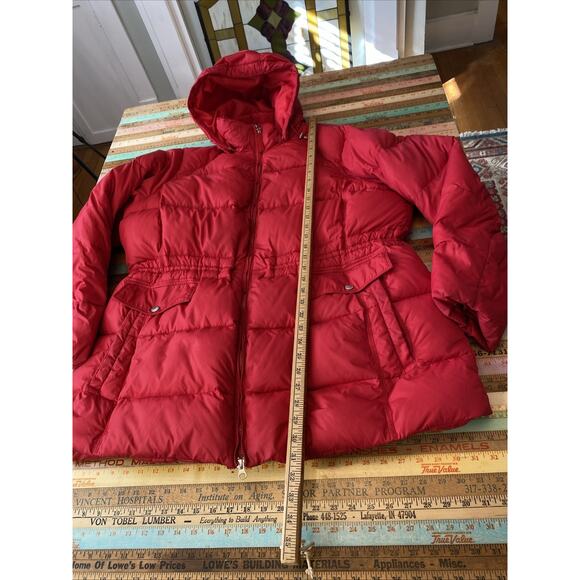 Lands' End Jacket Womens 2X Red Down Hooded Puffer Coat Insulated Warm Classic - Picture 12 of 15